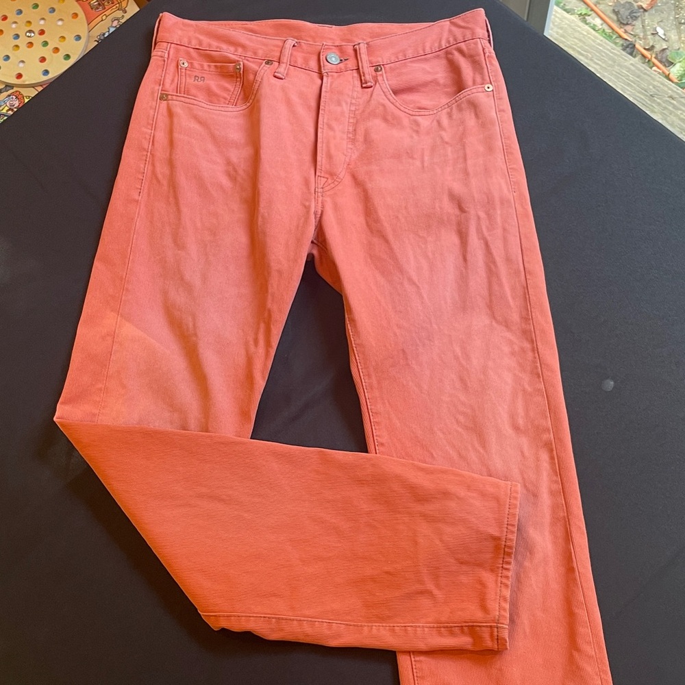Ralph Lauren double RL RRL straight leg washed Bedford cord jeans